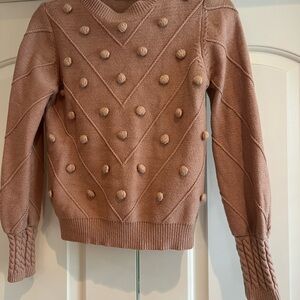 Brown Textured Women's Sweater